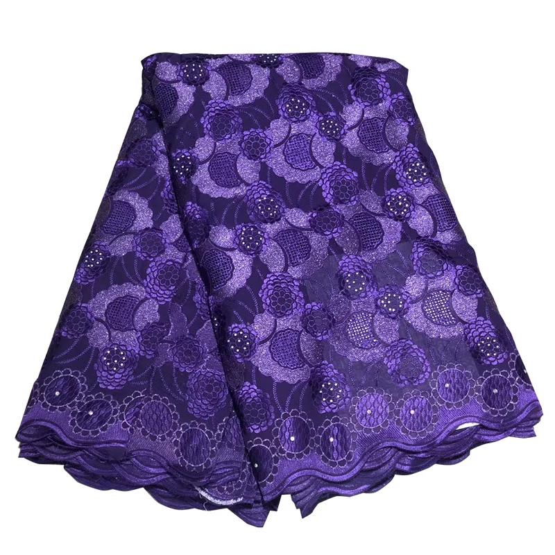 2019 кружевная ткань для невесты сине фиолетовая французская швейцарская с