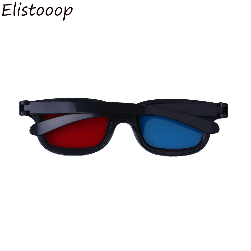 Универсальное красное и синее 3d стекло es черная рамка Cyan Anaglyph 3D для фильмов игр DVD
