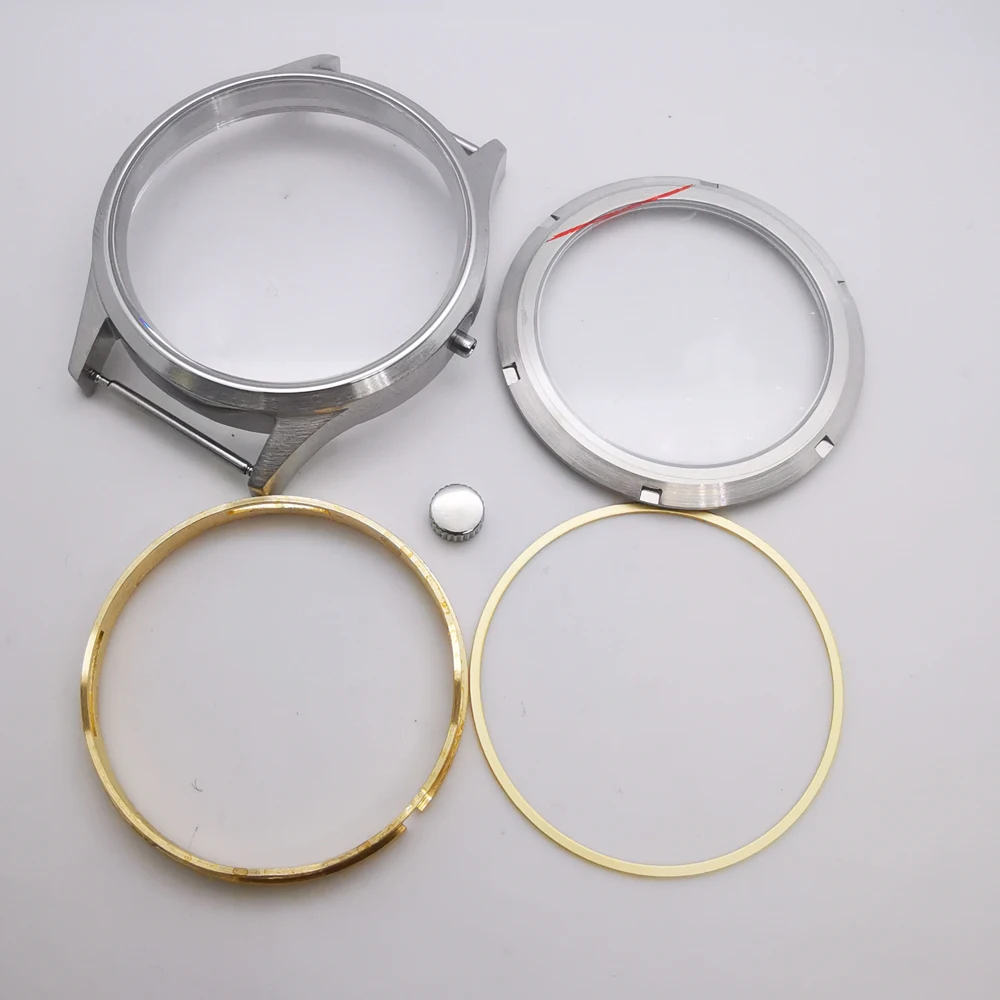 Мужской чехол для часов 43 мм матовое сапфировое стекло SS fit ST36 ETA 6497 6498 ручной