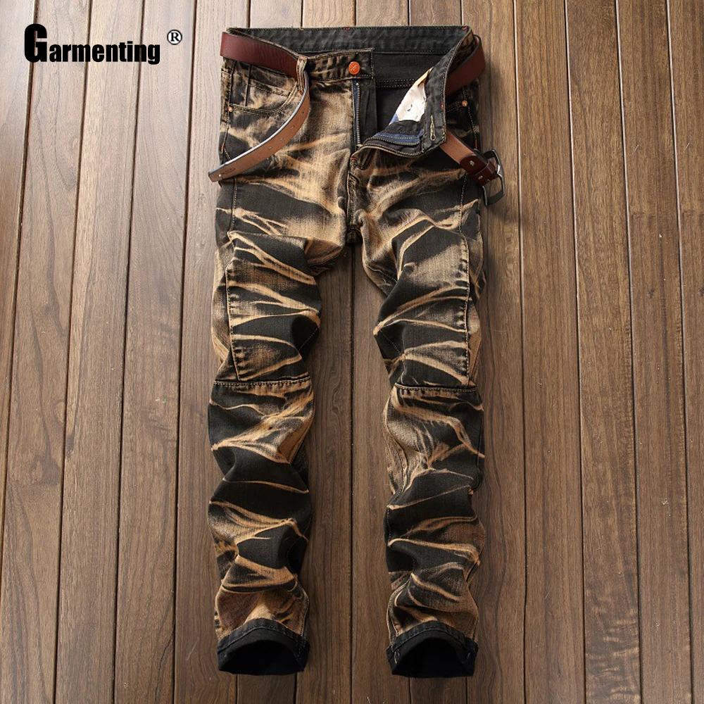 Мужские джинсы джинсовые брюки Повседневные облегающие мужские новые модные