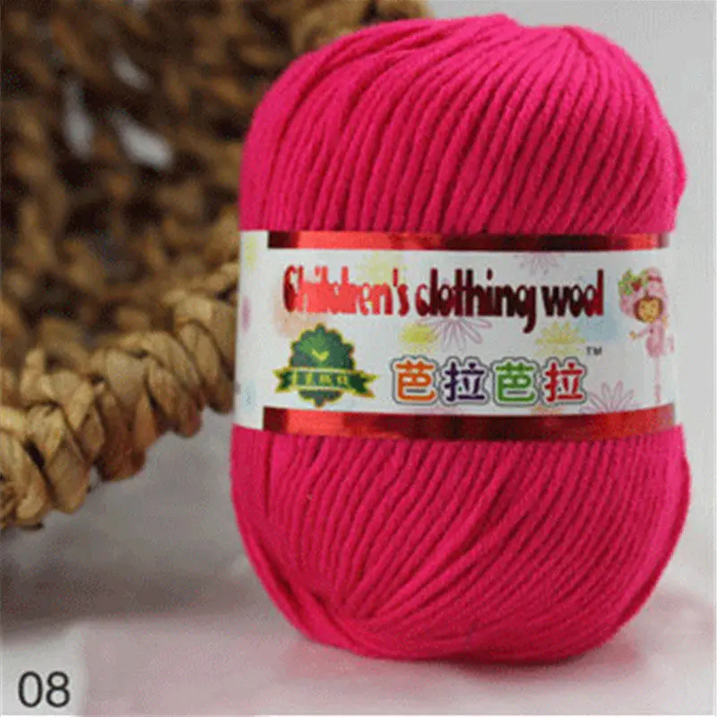 08 8pcs 8 шт. coton пряжа для ручного вязания, шелковая пряжа fio de malha lana trico - Цвет: 08 8pcs