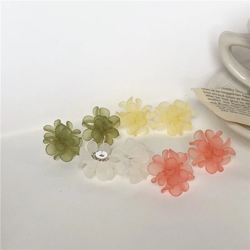 

Earrings Trendy 2020 Korea Dongdaemun Explosion Model Three-dimensional Flower Super Fairy Earrings Fashion Jewelry Wholesale