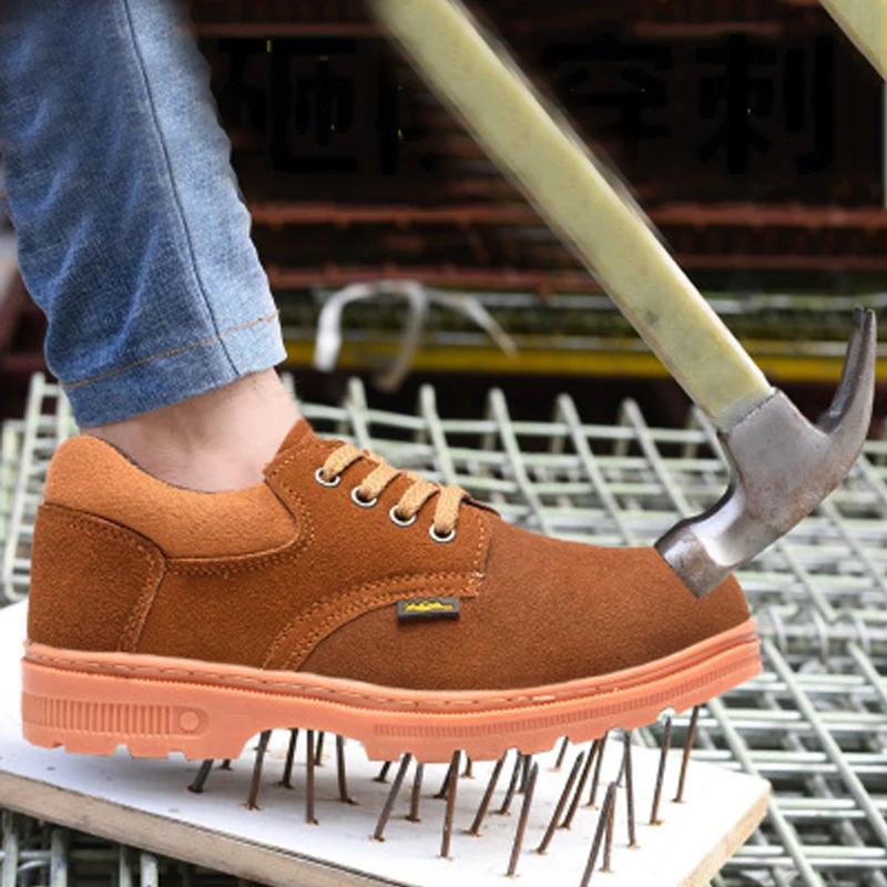 Стальные мужские ботинки с низом из говядины высококачественные защитные