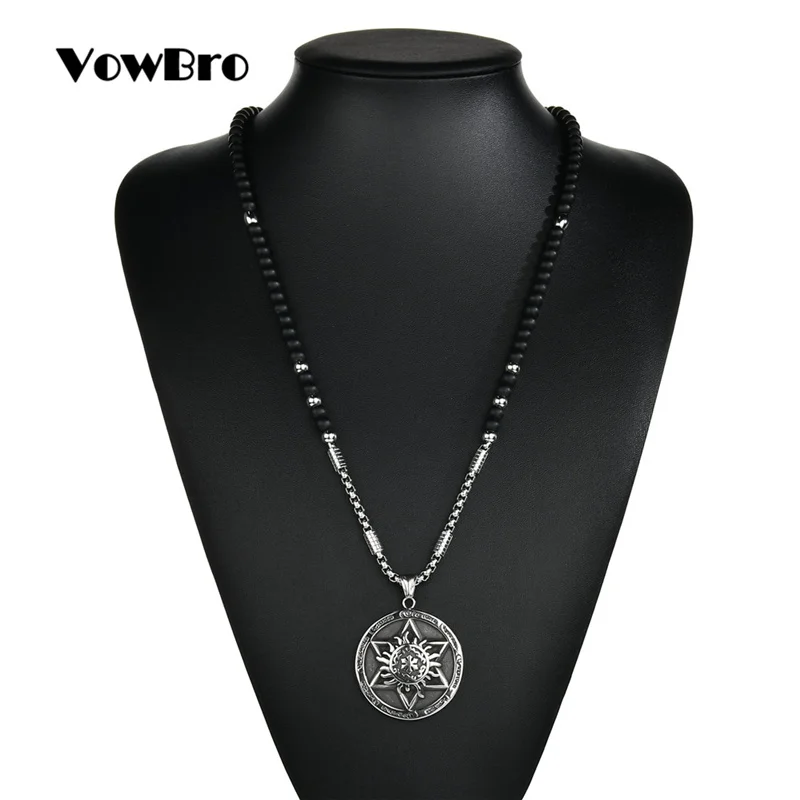 Винтажное ожерелье VowBro кулон религиозное сверхнатуральное еврейский щит Звезда