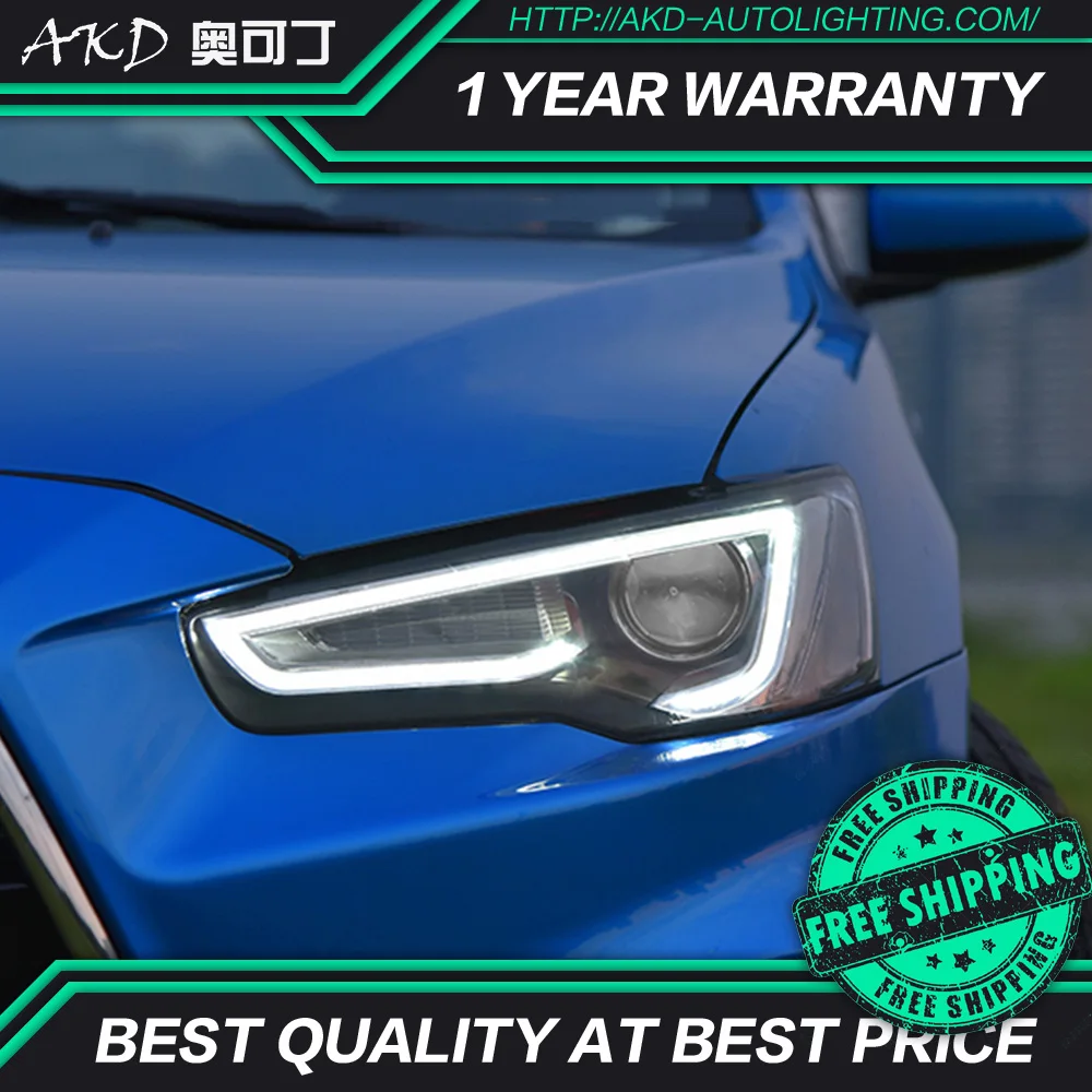 AKD тюнинг автомобильных фар для Mitsubishi Lancer EX 2008-2016 светодиодные фары DRL ходовые