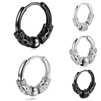 titanium steel anti allergy earrings personality mens earrings dragon totem jewelry mens and womens punk hip hop earrings