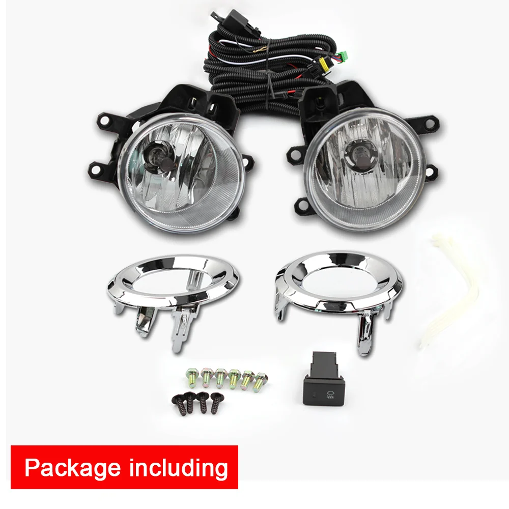 1 пара Автомобильная 12В противотуманная фара в сборе с туман светильник хром Covesr