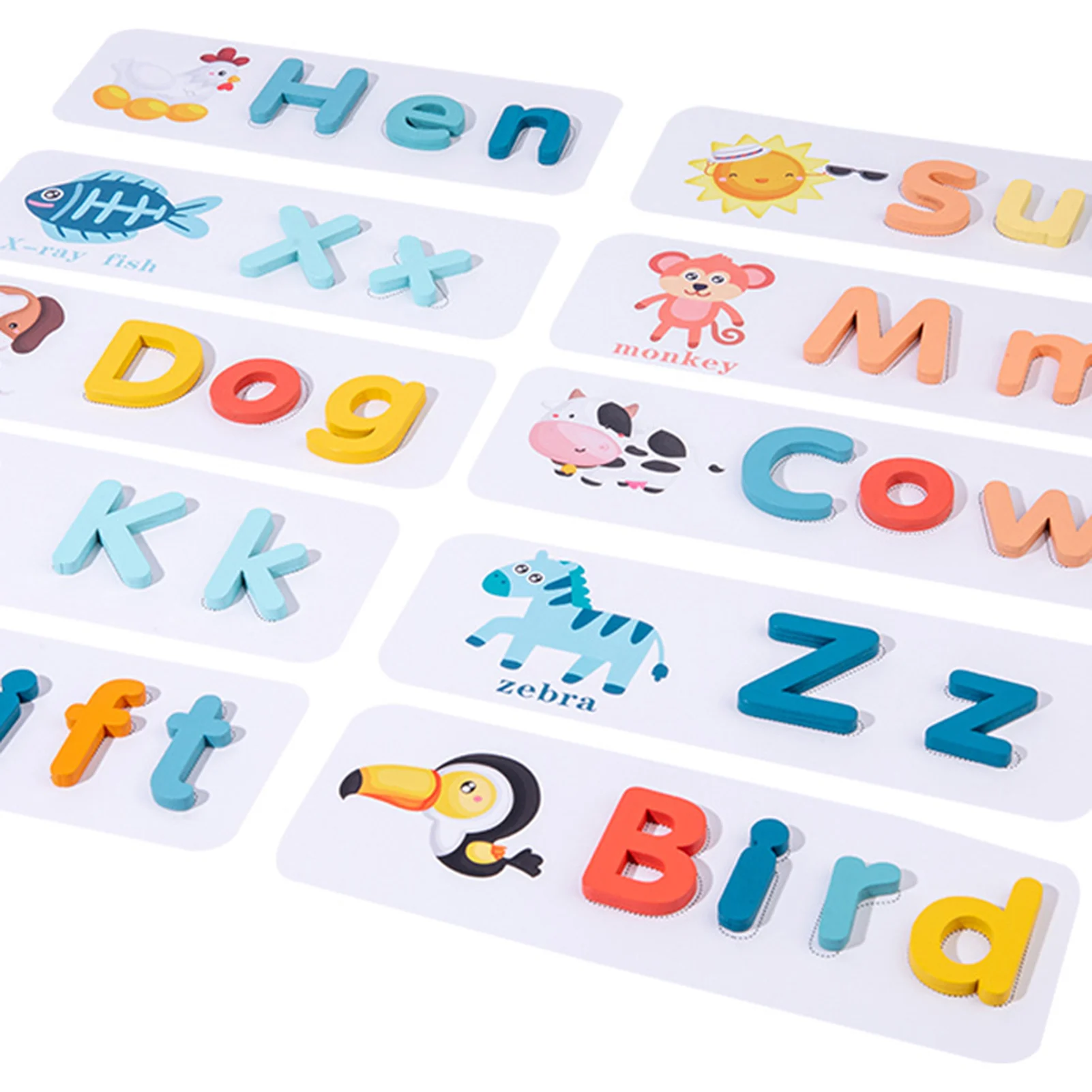 

Montessori Wooden Toys Words Spelling Game 26 English Letters Pattern Cognition Building Blocks Alphabet Wood Puzzle Baby Toys