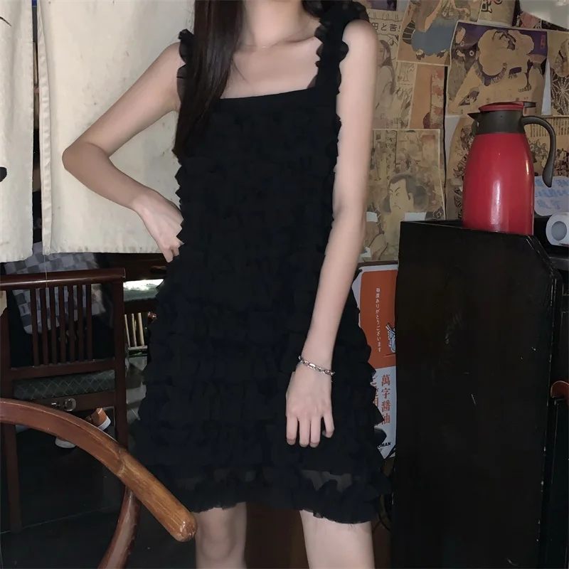 Женское приталенное платье-жилет средней длины летнее шифоновое платье в