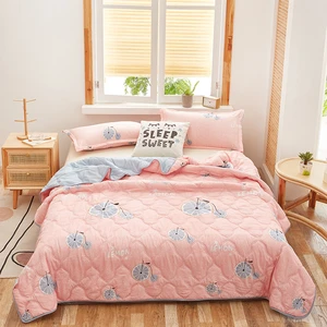 DIMI Home Textiles Suitable Thin Coverlet Childrens Dormitory New Plaid Summer Quilt Linens Bedspread Blanket Comforter Cover