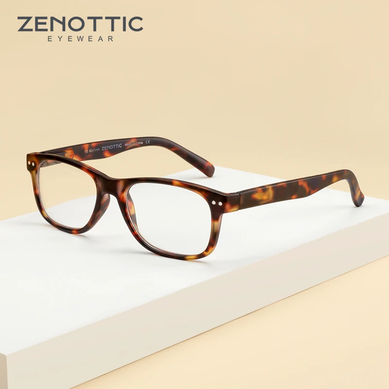 

ZENOTTIC Square Anti Blue Light Reading Glasses Men Multifocus Presbyopia Hyperopia Reader Eyewear Optical Presbyopic Eyeglasses