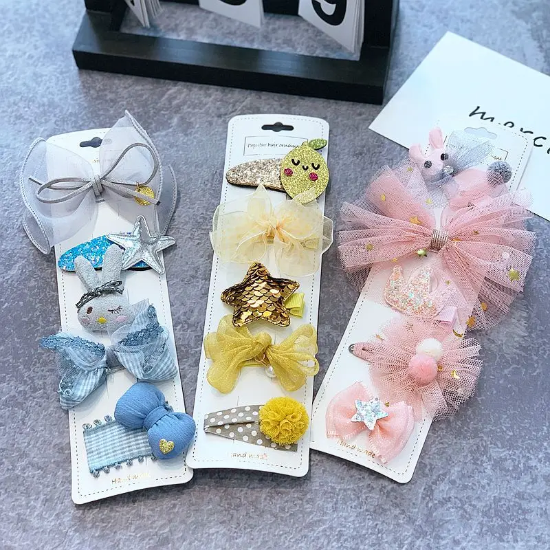 5 шт./карточка детские заколки для волос с бантом | Детская одежда и обувь