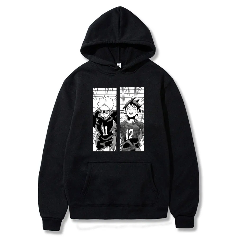 

Haikyuu Hoodies Funny Print Unisex Kuroo Anime Bokuto Manga Shoyo Volleyball Creative Hoodie Male Hoody Fashion Sweatshirt Men