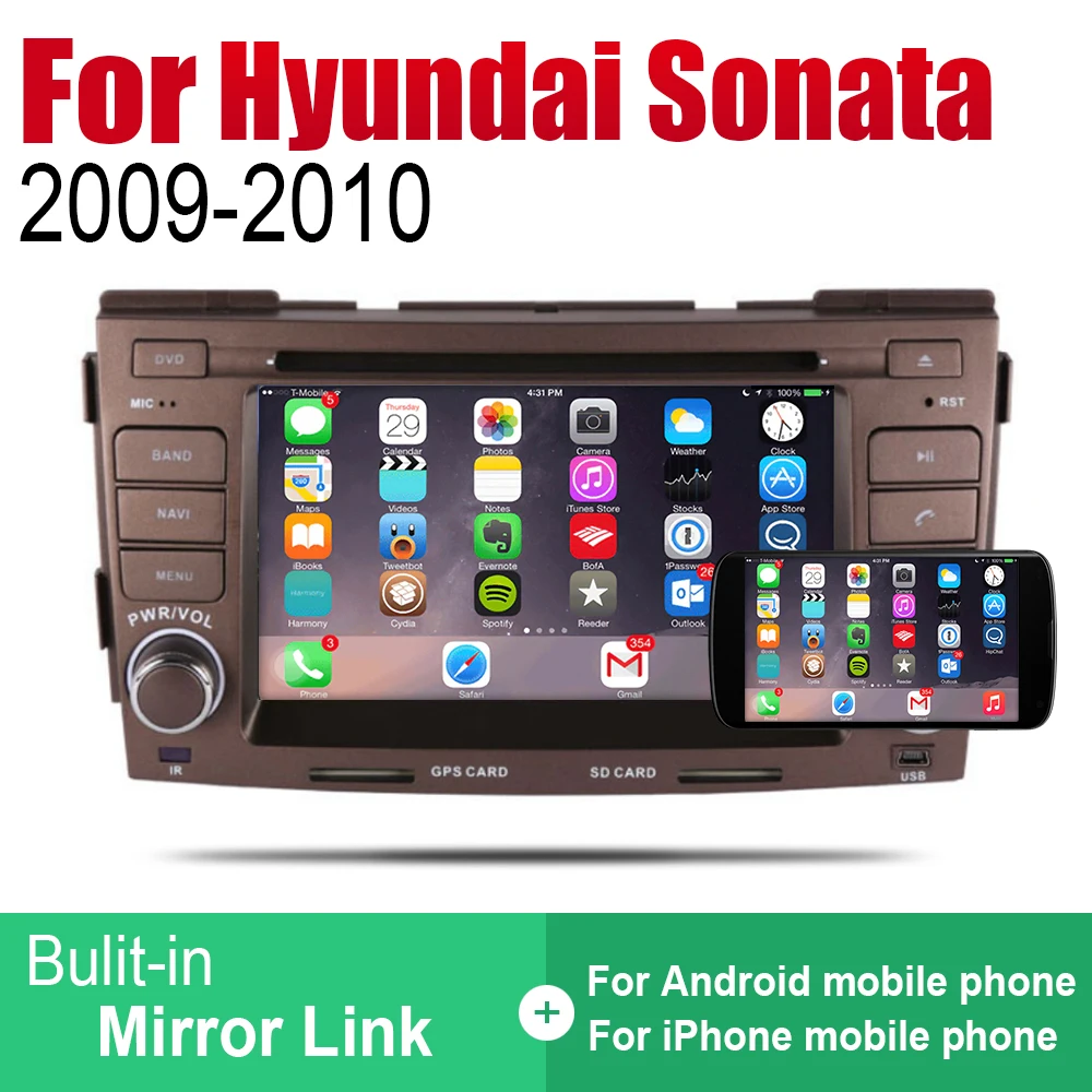 Автомагнитола ZaiXi 2 Din для Hyundai Sonata NFC 2009 ~ 2010 GPS навигация BT Wi Fi карта мультимедийная