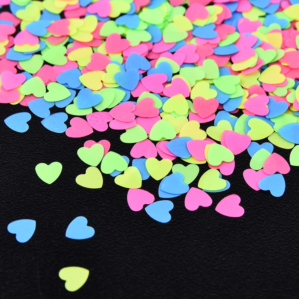 

Nail Art Decoration New DIY Colorful Butterfly Heart Nails Glitter Sequins 3D Neon Flakes Nail Art Tips Nail Design Accessories