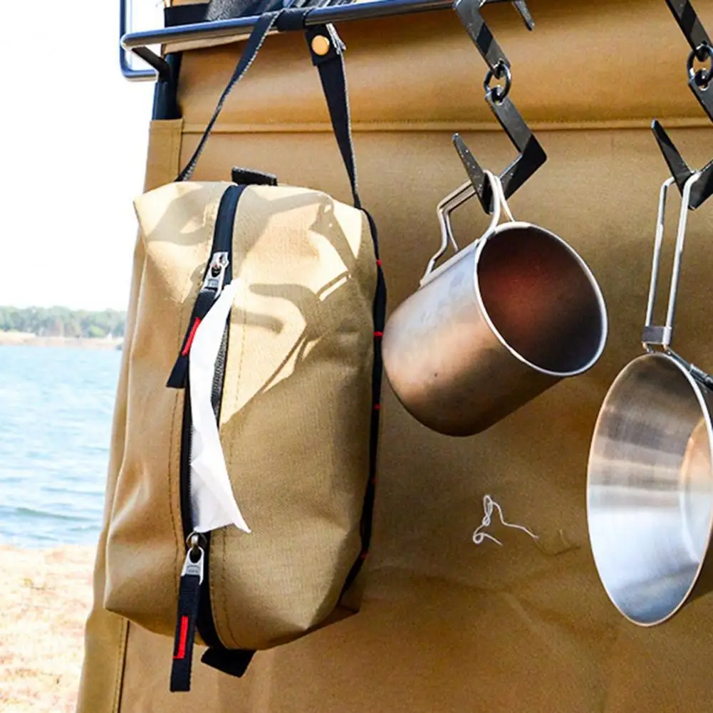 

Tissue Storage Case Wear-resistant Space-saving Mutiple Hanging Ways Tissue Bag Tissue Holder Napkin Storage Case