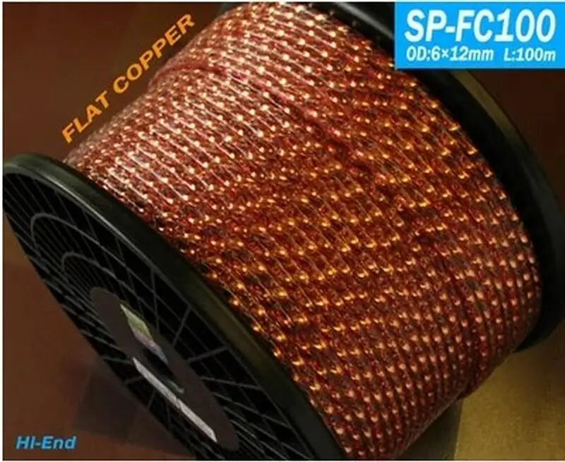 

Free shipping Flat copper speaker wire 2.5m/8ft