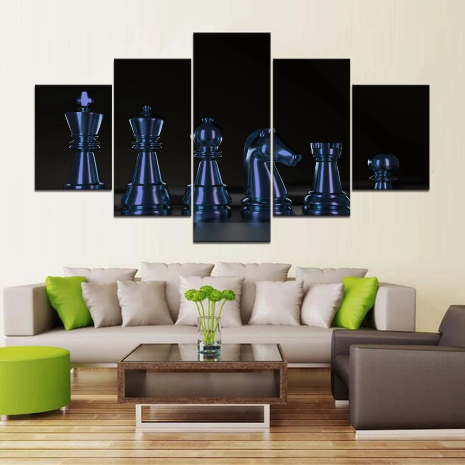Домашний декор 5 шт. HD международные шахматы постеры картина для гостиной