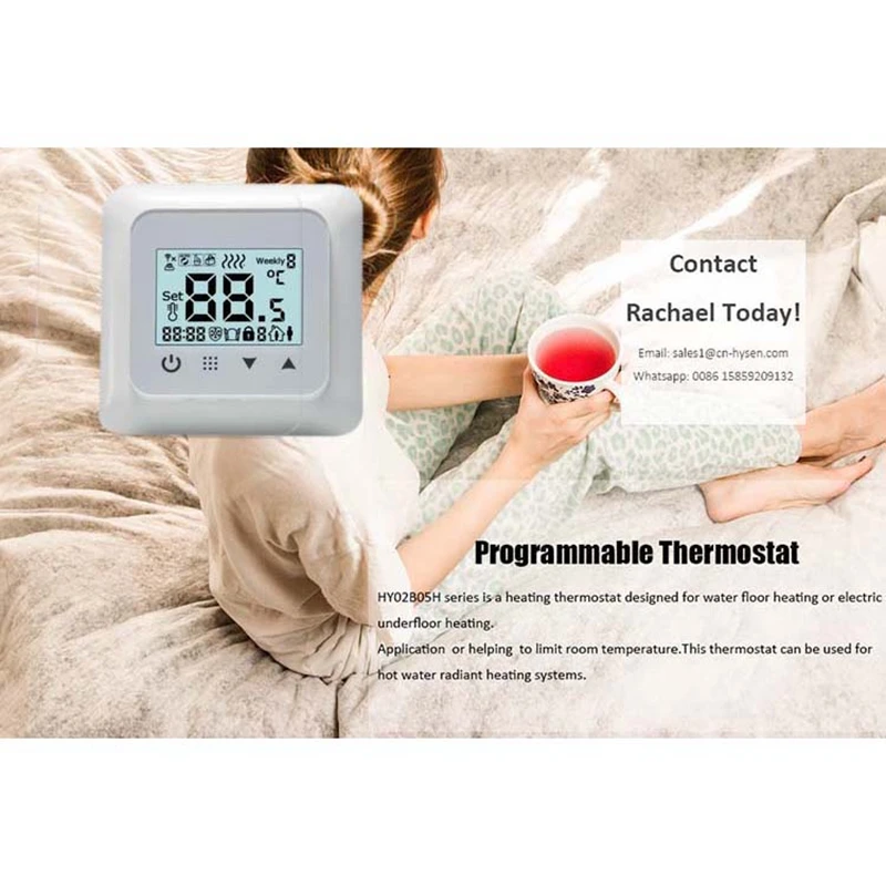 Hy518 Lcd Press Sn Hvac Tools Certificated Smart Programmable Electric Floor Water Heater Radiator Room Thermostat | Обустройство