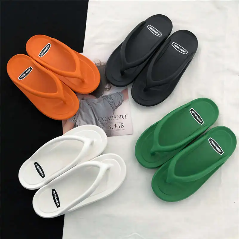 

Trainners Sandals Woman 2021 Massager Summer Shoes Woman Canvas Ladies Slippers Increased Flip Flops Girl Summer Orange Tennis
