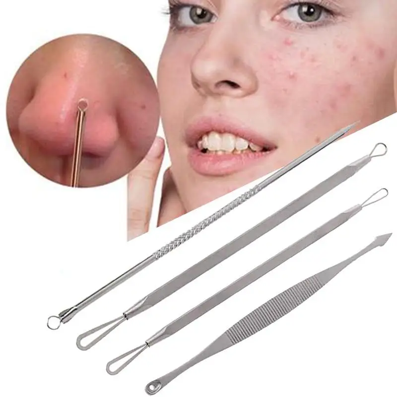 8 шт./компл. уход за кожей лица угорь иглы Пинцет Для Удаления Нержавеющая сталь