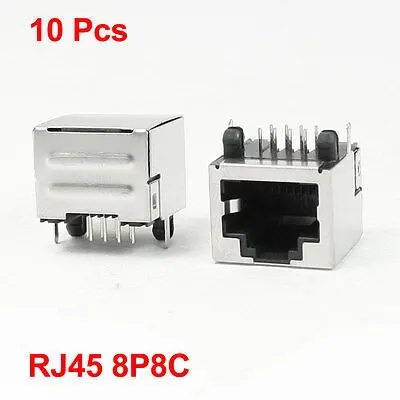Компьютер LAN WAN 15 мм Длинный 8P8C RJ45 PCB Jack гнездовой разъем 10 шт.|Соединители| |