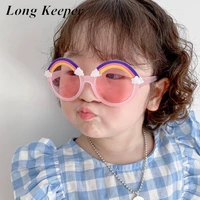 longkeeper fashion round sunglasses kids rainbow sun glasses girls children colorful baby shades boys yellow blue eyeglasses