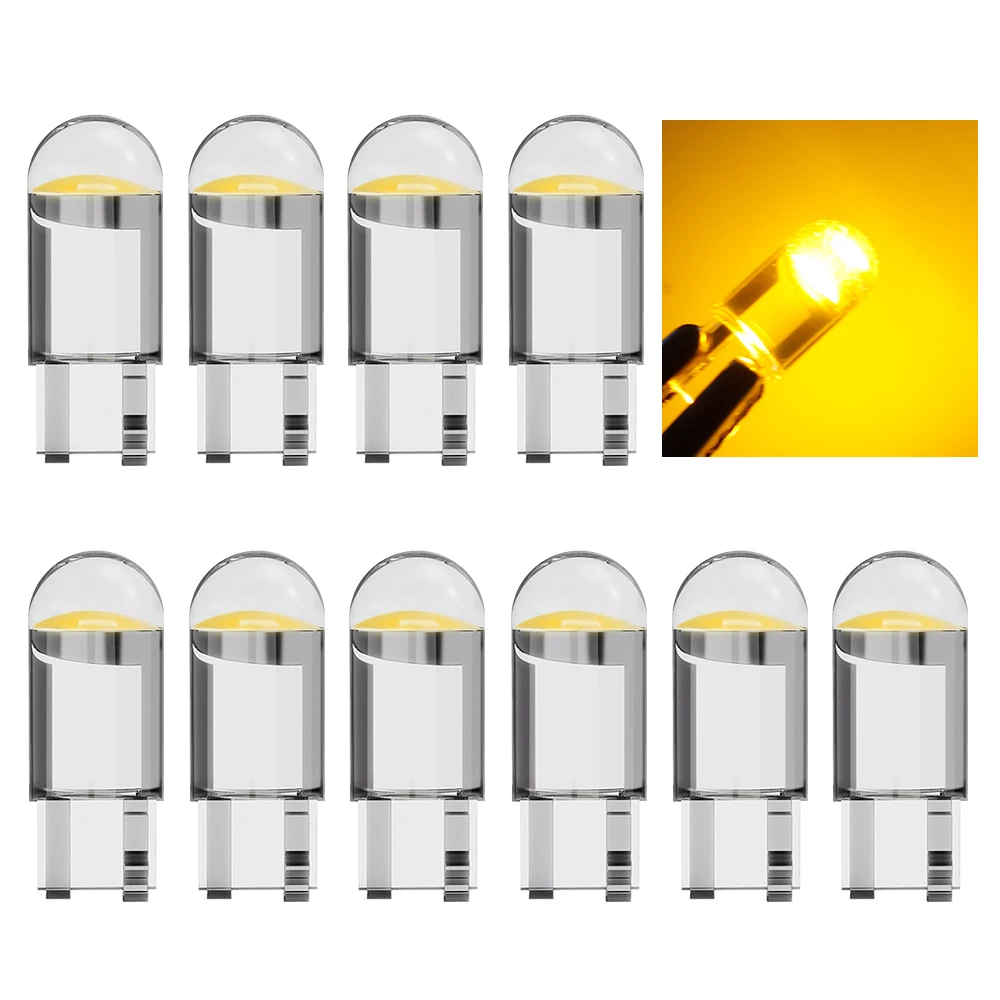 

OKEEN COB стекло W5W Led T10 новейший Автомобильный свет 6000K белый автомобильный номерной знак лампа купол читать багажник DRL лампа Стиль 12 В