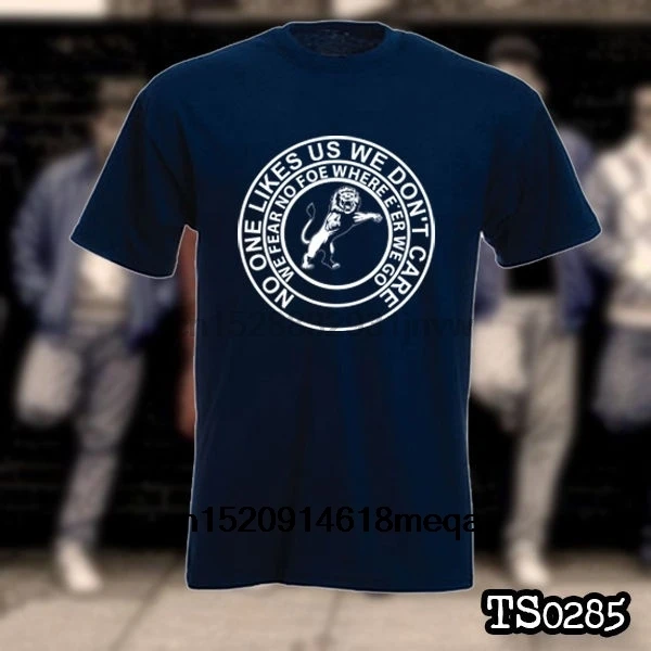

Millwall Hooligans T-shirt Men Round Neck Short Sleeves Cotton T-shirt in Black