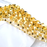 zhixi pure 18k yellow gold necklace chian au750 fine jewelry wedding for women gift