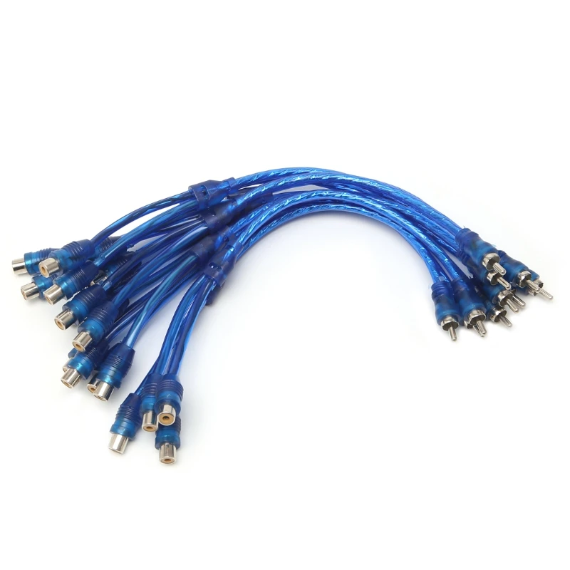 Автомобильный аудио MP3 RCA 1 штекер на 2 гнезда Y разветвитель Кабель адаптер Шнур