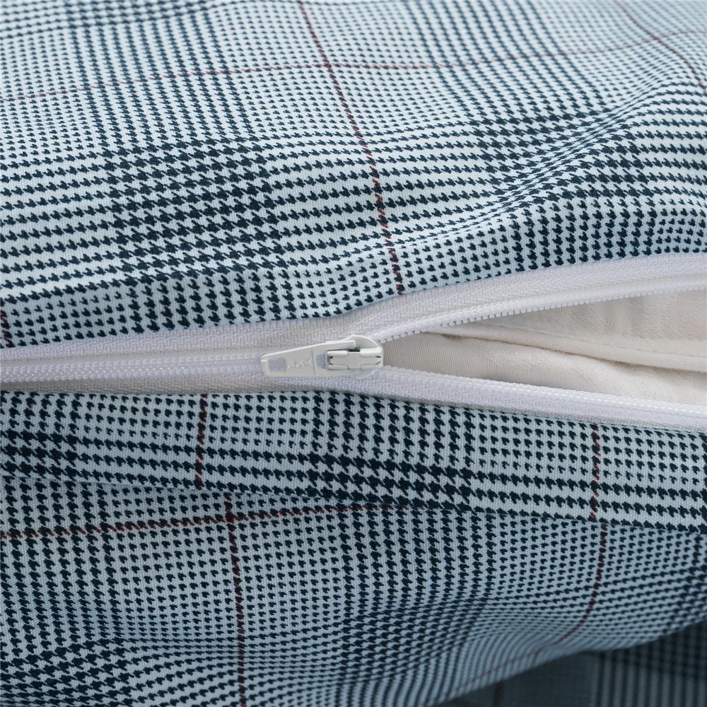 Новый синий клетчатый простой современный европейский Комплект постельного