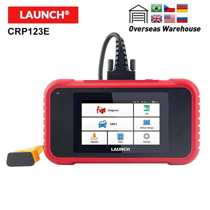 Launch CRP123E поддерживает двигатель/ABS/SRS Трансмиссия obd2 автомобильный считыватель кода launch X431 Creader 123E автоматический диагностический инструмент CRP123 E