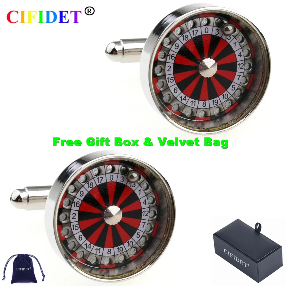 

Запонки марки CIFIDET, модные запонки на удачу, с бархатной сумкой и подарочной коробкой, ювелирные аксессуары, подарок для мужчин