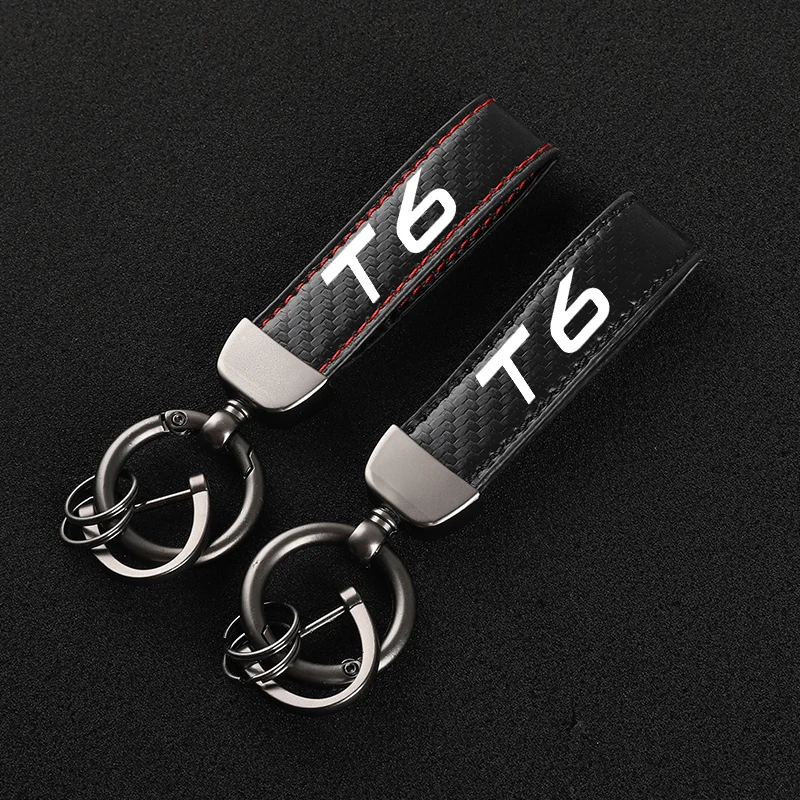Высококачественный кожаный автомобильный брелок для ключей с поворотом на 360