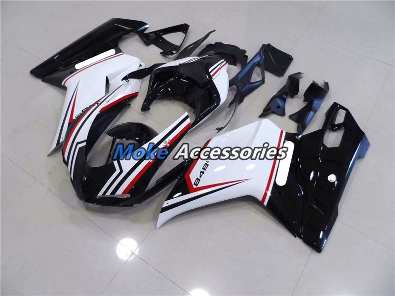 

Motorcycle Fairings Kit Fit For 848 1098 1198 2007-2012 Bodywork Set High Quality Abs Injection White Black