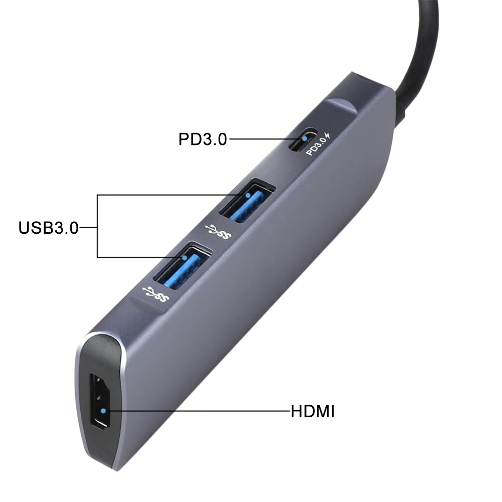 Usb-хаб type C к Usb3.0 HDMI type-C многопортовый Pd концентратор для Macbook Pro Аксессуары