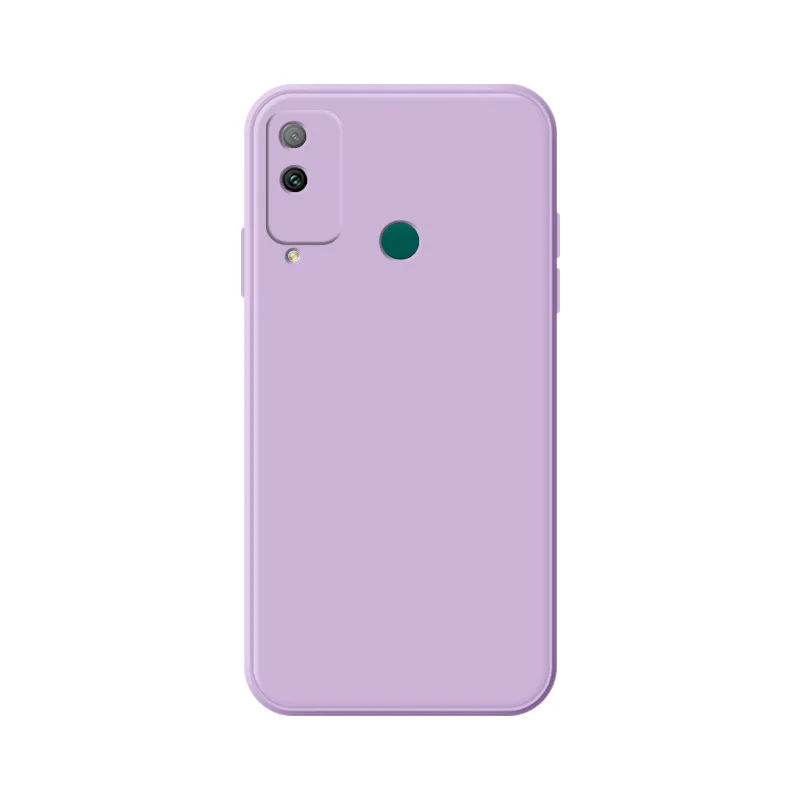 

For Huawei Honor play 4T Soft TPU Silicone Protective Square Phone Case Simple Purea Colors Back Cover Fundas