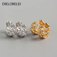 niche temperament accessories gift light luxury jewelry style for women minimalist simple geometric chain zircon earrings