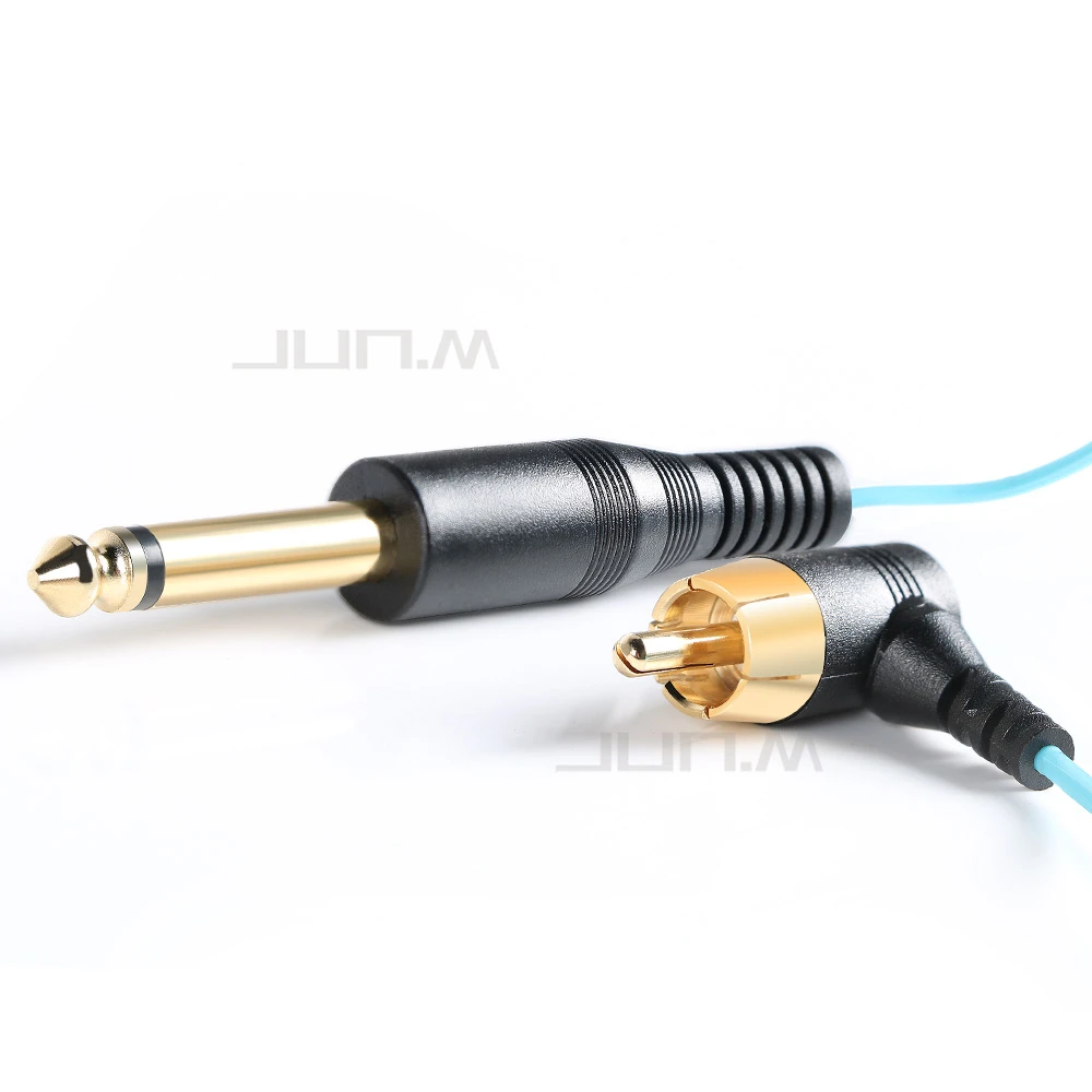 10pcs Ultra Light 90 Degree Right Angled Tattoo RCA Cord Clip Line with Thin Silicone Cable Free Shipping | Красота и здоровье
