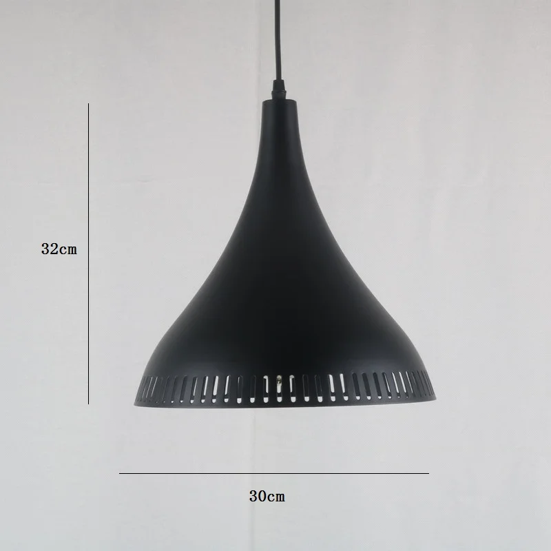 Американский Винтаж матовый черный D30cm металлический остров скамейка подвесной