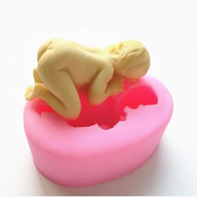 3D милый ребенок силиконовые заливочная форма для кондитерских изделий