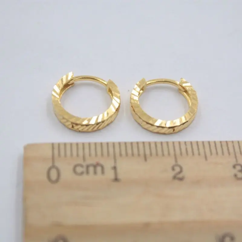 Серьги-кольца женские из желтого золота 18 К 1 5-2 г x 11 мм | Украшения и аксессуары