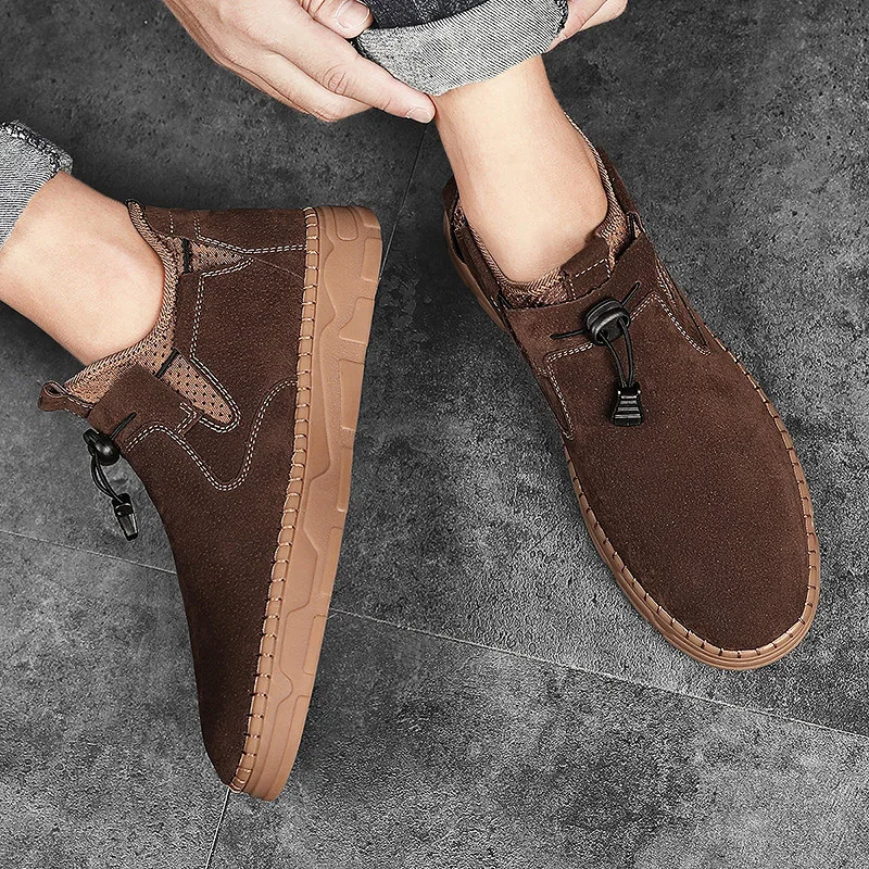 

New Men's Shoes Comfortable Casual Shoes Spring and Autumn Men Shoes Breathable Fashion Leather Shoes Lightweight Handmade Shoes