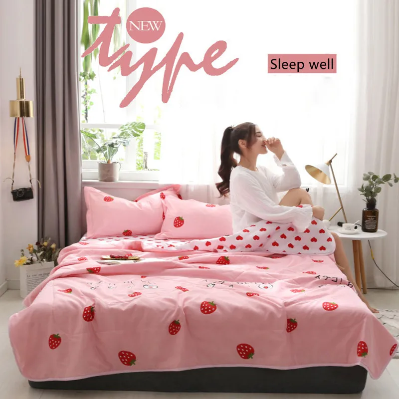 

Washable Summer Air Condition Quilts Throw Blanket Bedding Set for Sofa Bed Air Bedspread for Kids Adults Bedding Coverlet Soft