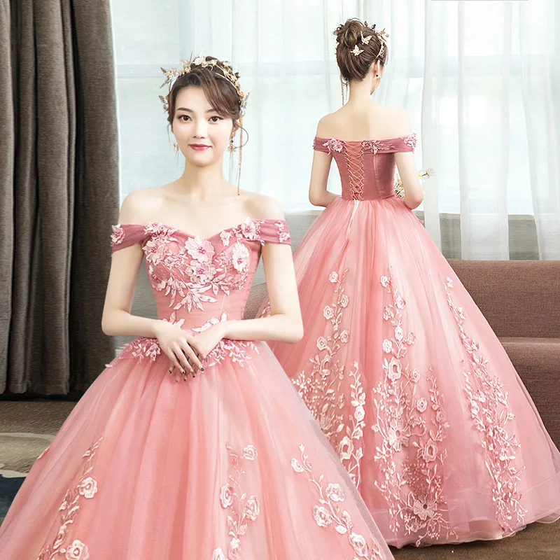 Appliques Strapless Off Shoulder Cheongsam Pleated Pink Qipao Backless Retro Celebrity Dresses Bandage Formal Party Vestidos