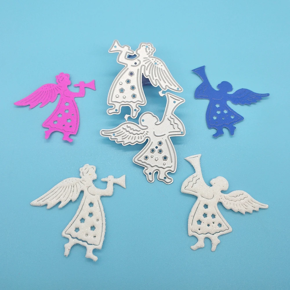 

Boys and girls blowing suona angel metal cutting dies for DIY scrapbooking, card making, photo albums, embossed crafts
