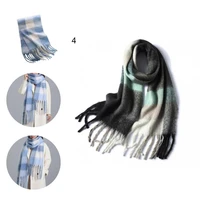 plaid scarf fashionable outdoor supplies winter oversized long scarves for lady women plaid scarf women plaid scarf