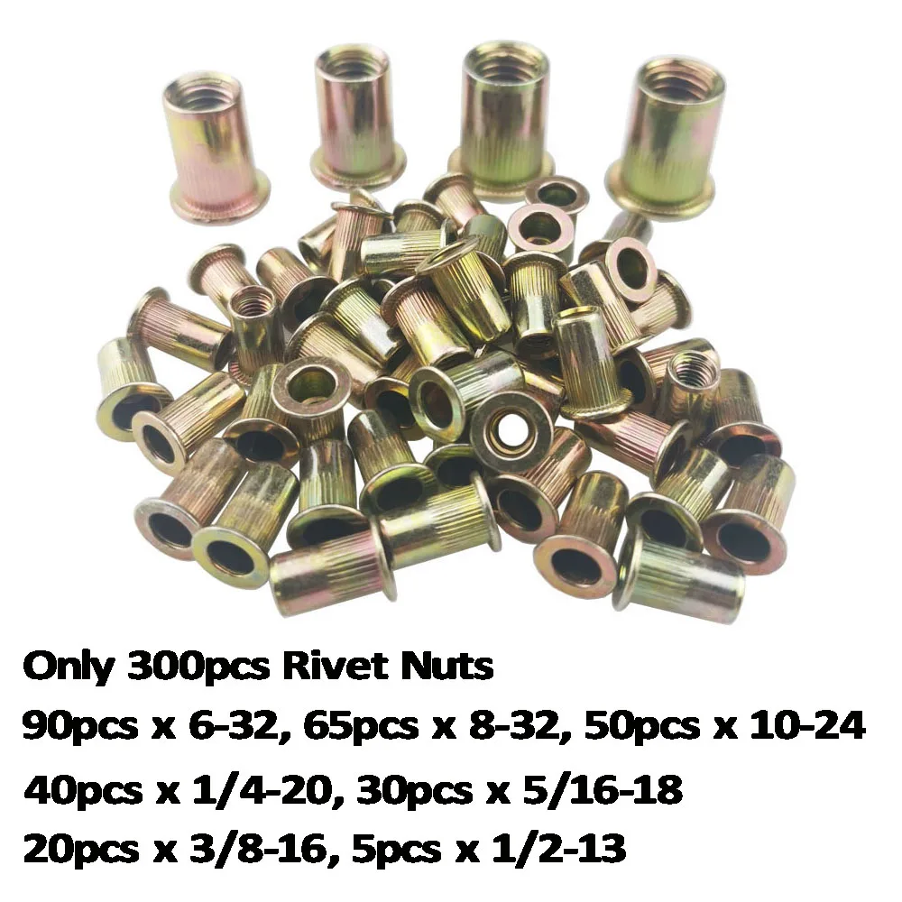 300Rivet Nut(SAE) ALLSOME Пистолеты для гаечных заклепок автоматический инструмент для заклепок BT-606 инструмент для клепальной гайки ручная заклепочная гайка ручной инструмент для оправы 6-32 8-32 BT-605 - Цвет: 300Rivet Nut(SAE)