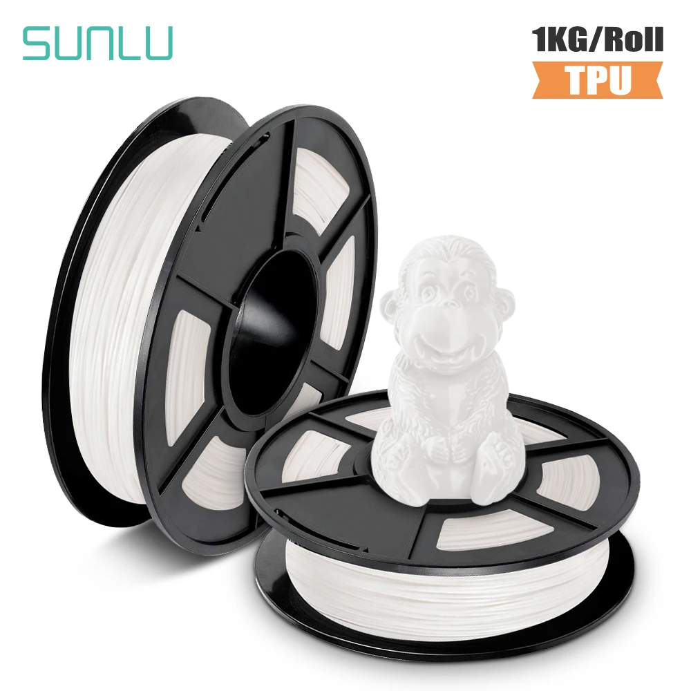 NEW SUNLU 1.75mm 0.5KG Flexible TPU 3D Printer Filaments Spport Winter Model Printing Dimensional Accuracy +/- 0.02 mm